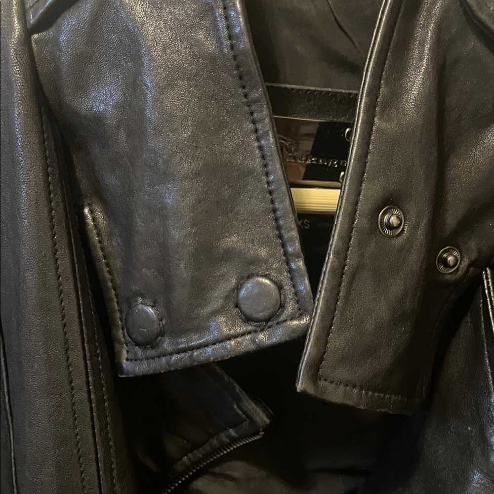Mackage Black Leather Moto Jacket - Picture 3 of 6